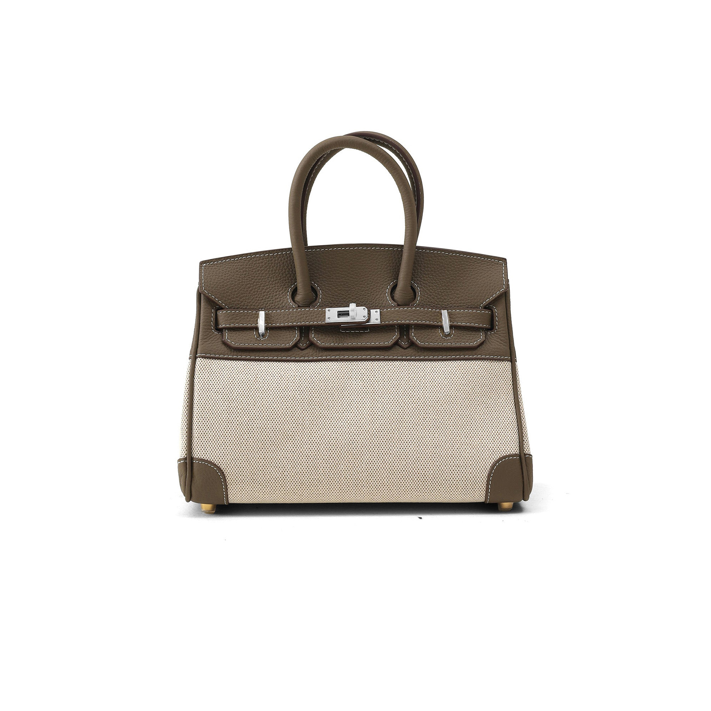 HERMES MASTER BIRKIN 30 ELEPHANT GREY LEATHER SILVER BUCKLE BAG 10078235 (30*22*15cm)